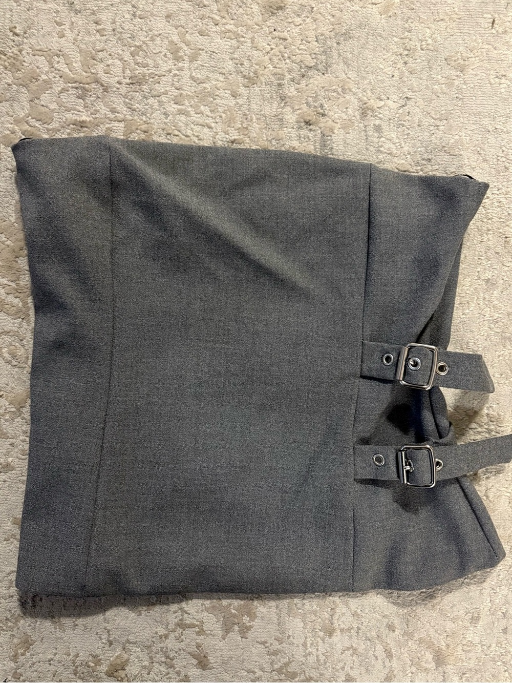 NWT❗️Zara Charcoal Strapless Top with Buckle Detail